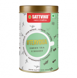 Sattviko TeaYoga Green Tea & Digest  Tin  120 grams